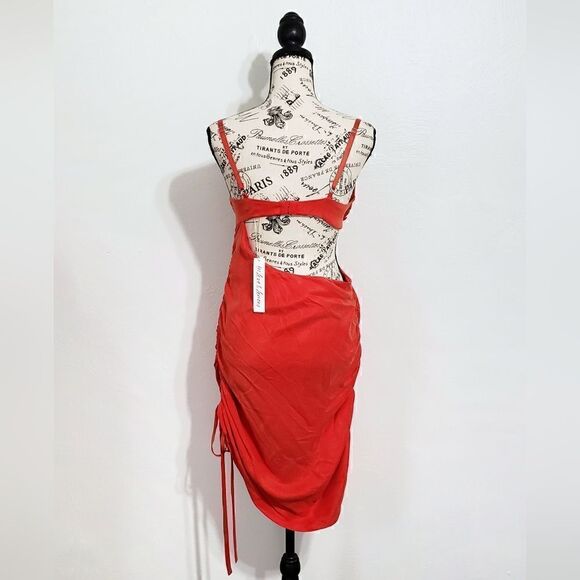 For Love And Lemons Rana Mini Dress In Red Size Small NWT - Picture 11 of 16